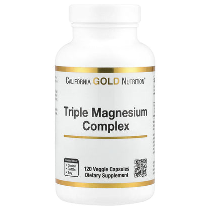 California Gold Nutrition, Triple Magnesium Complex, 120 Veggie Capsules