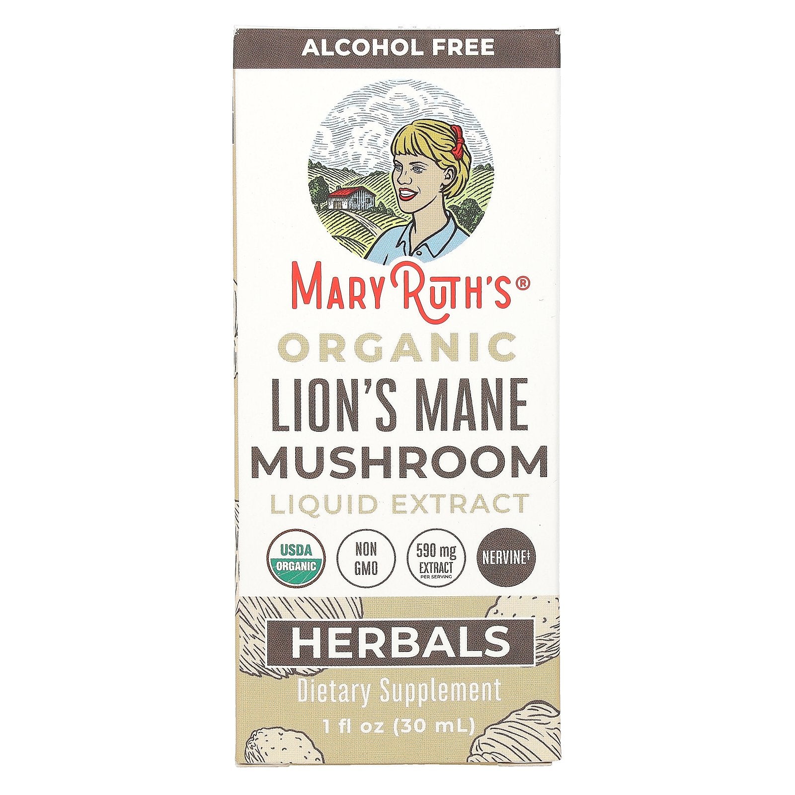 MaryRuth's, Organic Lion's Mane Mushroom Liquid Extract, Alcohol Free, 1 fl oz (30 ml)