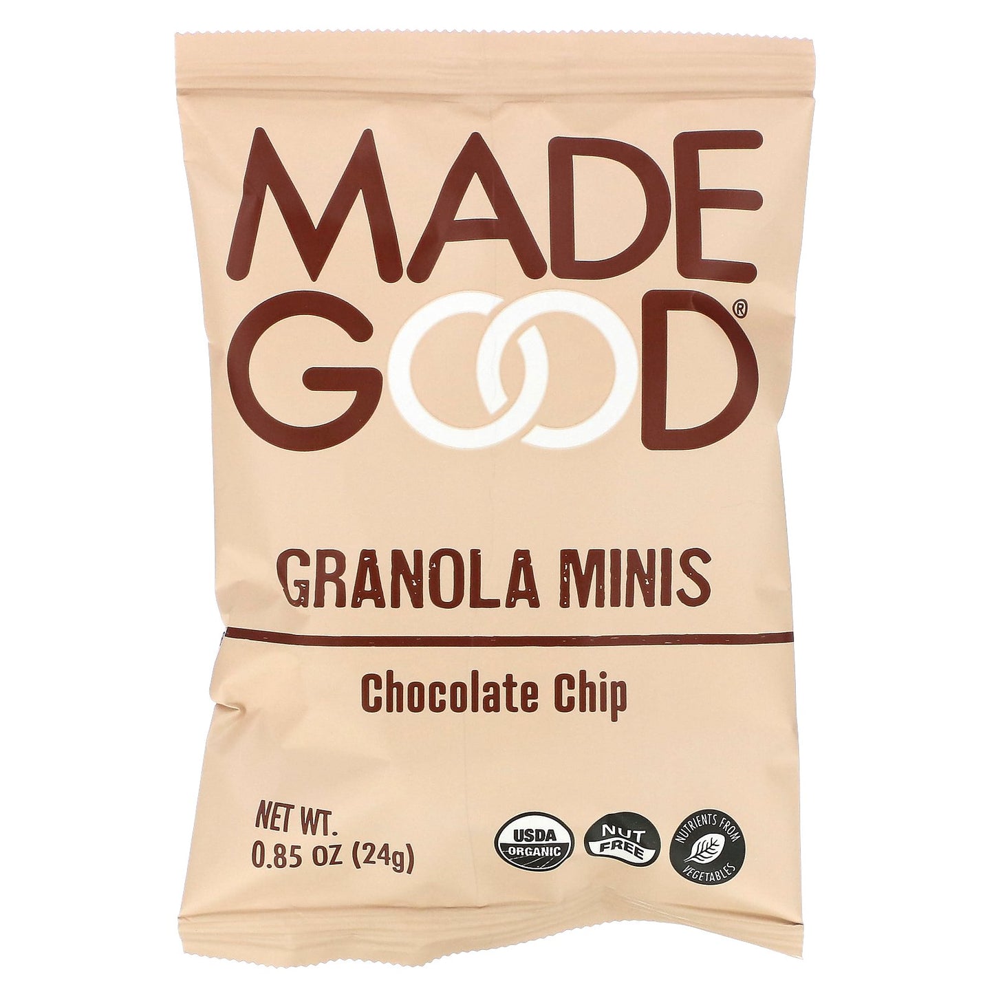 MadeGood, Granola Minis, Chocolate Chip, 5 Packs, 0.85 oz (24 g) Each