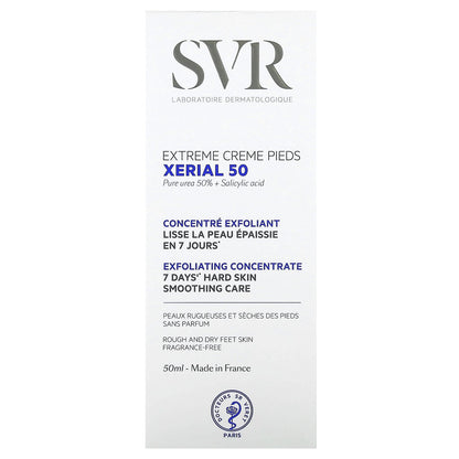 SVR, Xerial 50, Extreme Foot Cream, Fragrance-Free, 1.7 fl oz (50 ml)