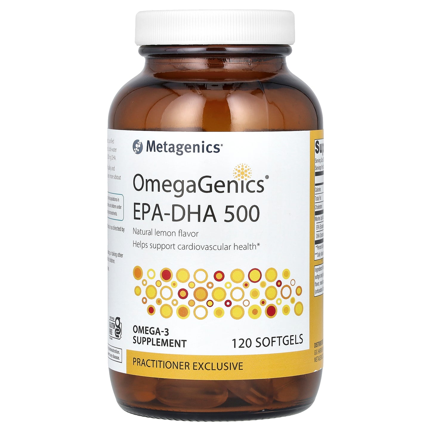 Metagenics, OmegaGenics, EPA-DHA 500, Natural Lemon, 120 Softgels