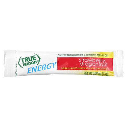 True Citrus, True Lemon, Energy, Strawberry Dragonfruit, 6 Packets, 0.095 oz (2.7 g) Each