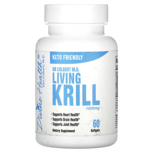 Divine Health, Dr. Colbert M.D. Living Krill, 1,000 mg , 60 Softgels (500 mg per Softgel)