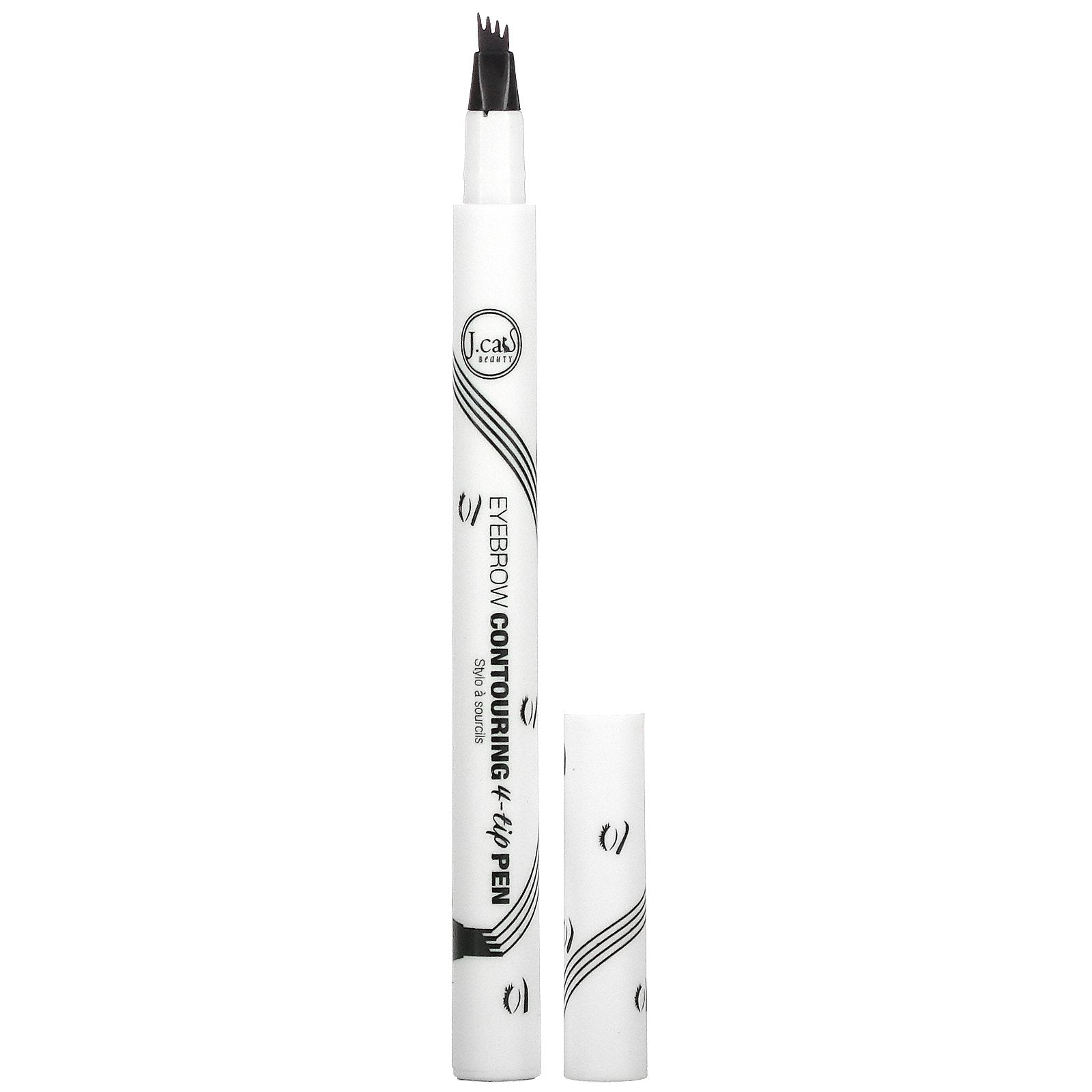 J.Cat Beauty, Eyebrow Contouring 4-Tip Pen, ETP102 Brown, 0.05 oz (1.5 g)