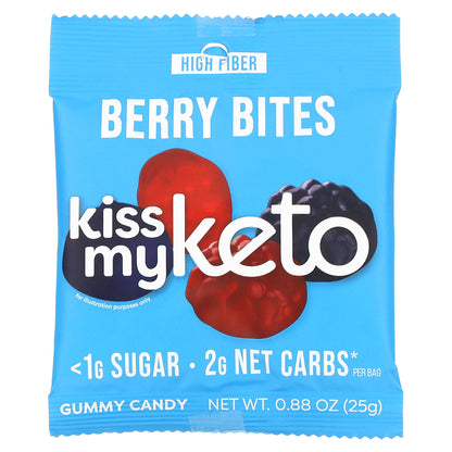 Kiss My Keto, Gummy Candy, Berry Bites, 8 Bags, 0.88 oz (25 g) Each