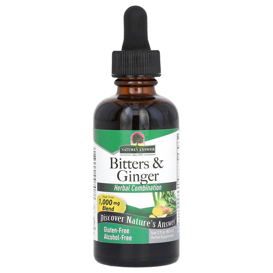 Nature's Answer, Bitters & Ginger, Alcohol-Free, 1,000 mg , 2 fl oz (60 ml)