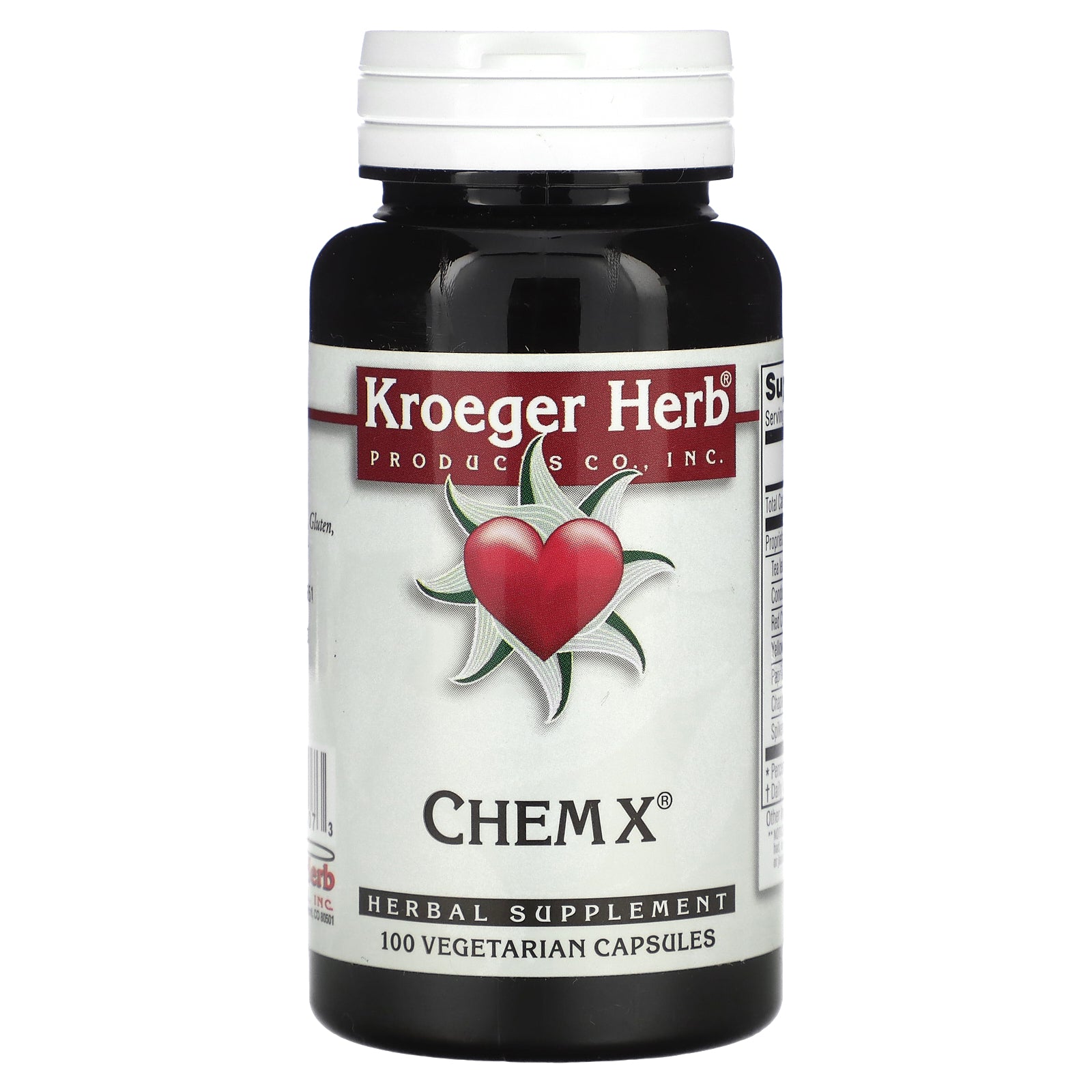 Kroeger Herb Co, Chem X, 100 Vegetarian Capsules