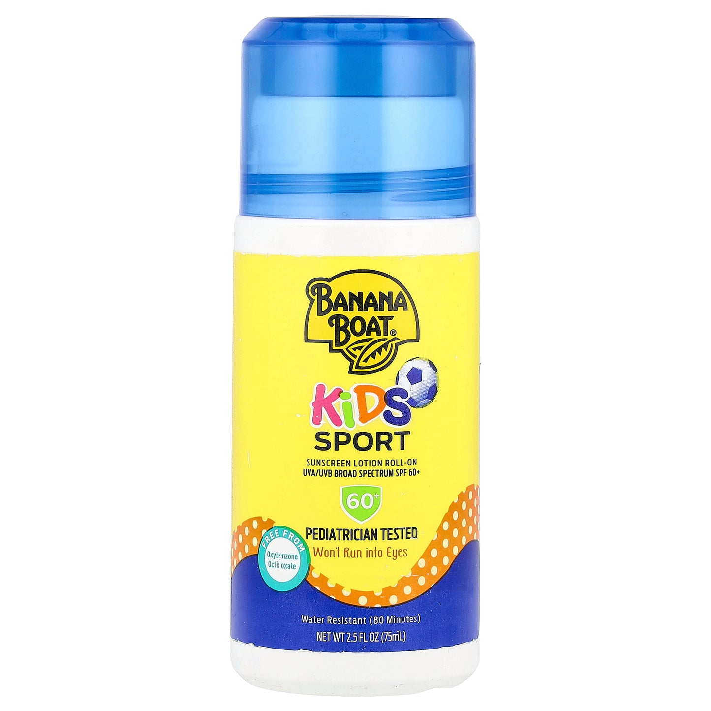 Banana Boat, Kids Sport, Sunscreen Lotion Roll-On, SPF 60+, 2.5 fl oz (75 ml)