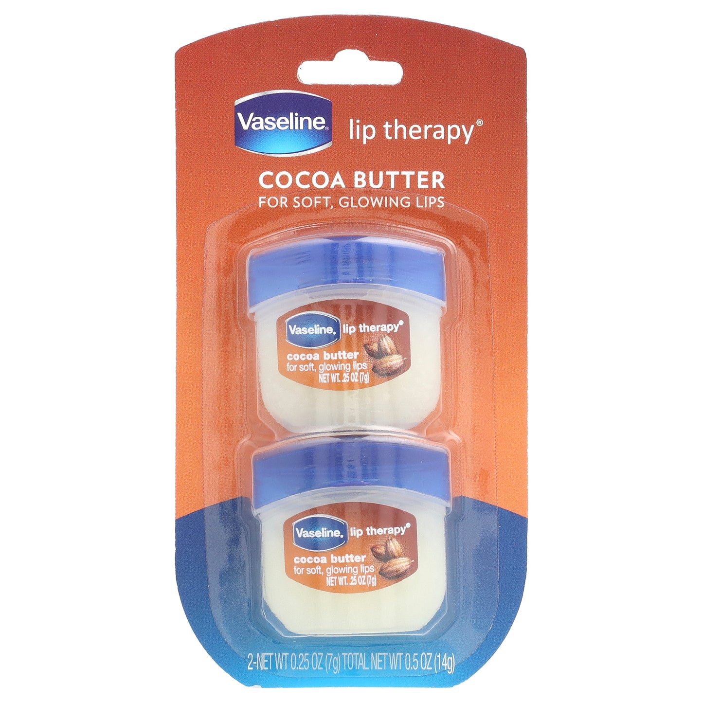Vaseline, Lip Therapy®, Cocoa Butter, 2 Pack, 0.25 oz (7 g) Each