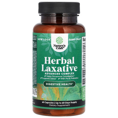 Nature's Craft, Herbal Laxative, 60 Capsules