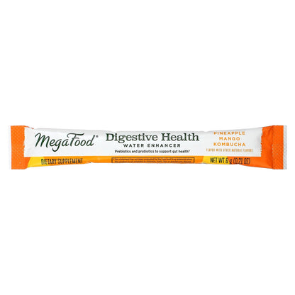 MegaFood, Digestive Health Water Enhancer, Pineapple Mango Kombucha, 10 Packets, 0.21 oz (6 g) Each