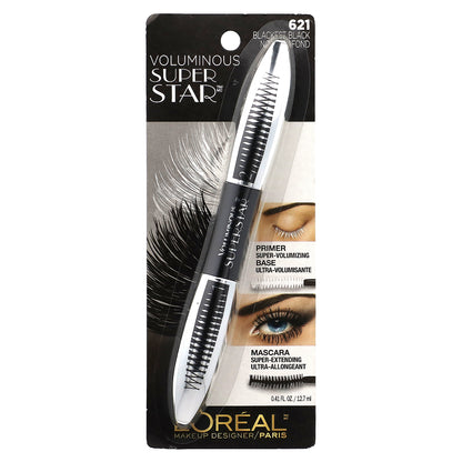 L'Oréal, Voluminous, Superstar Mascara, 621 Blackest Black, 0.41 fl oz (12.7 ml)