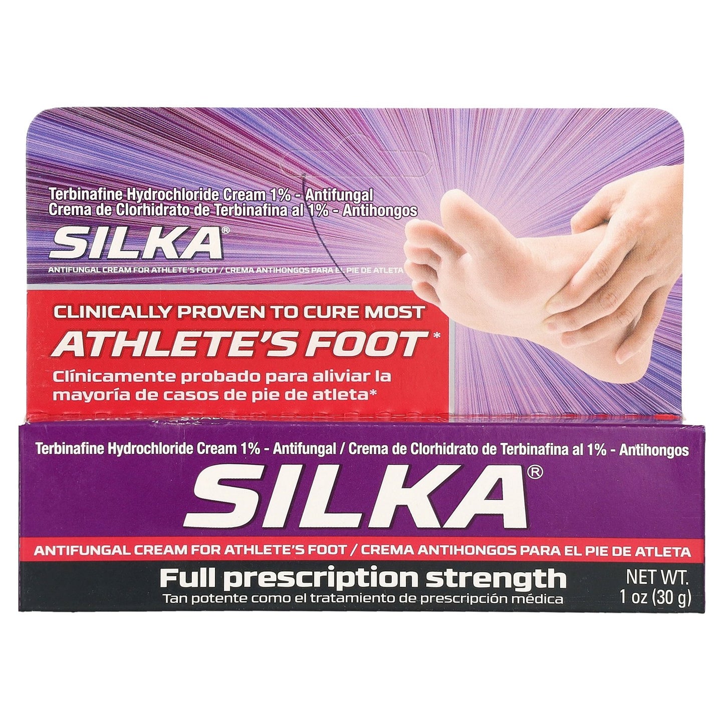 Silka, Antifungal Cream for Athlete's Foot, Full Prescription Strength, 1 oz (30 g)