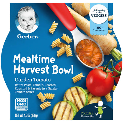 Gerber, Mealtime Harvest Bowl, 12+ Months, Garden Tomato, 4.5 oz (128 g)