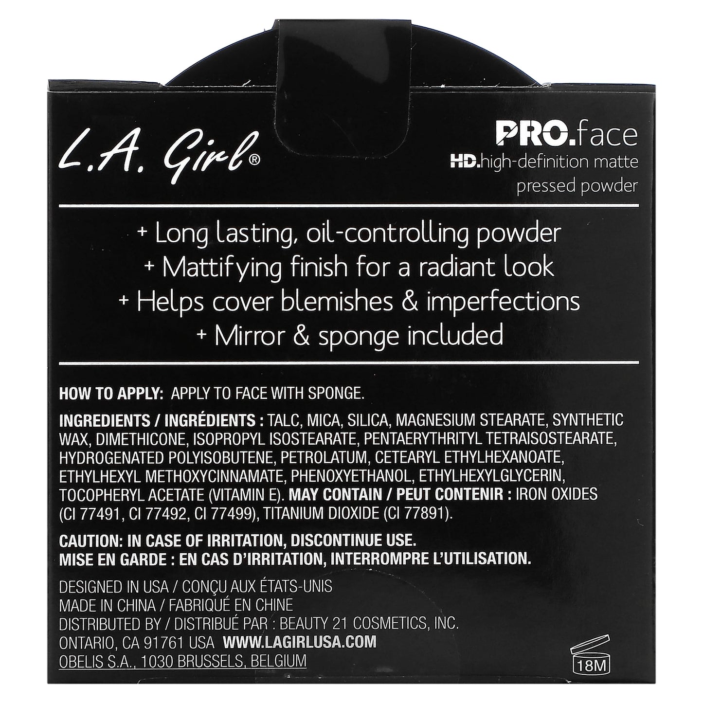 L.A. Girl, PRO.face Matte Pressed Powder, GPP604 Creamy Natural, 0.25 oz (7 g)