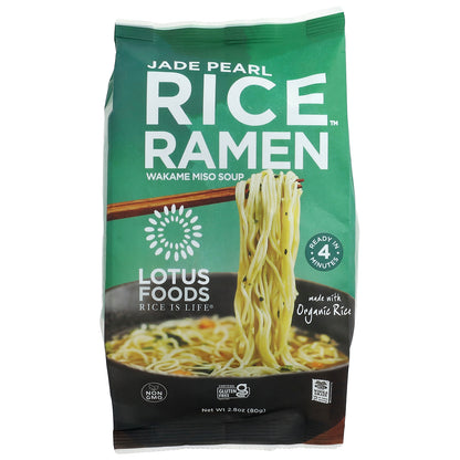 Lotus Foods, Jade Pearl Rice™ Ramen, Wakame Miso Soup, 2.8 oz (80 g)