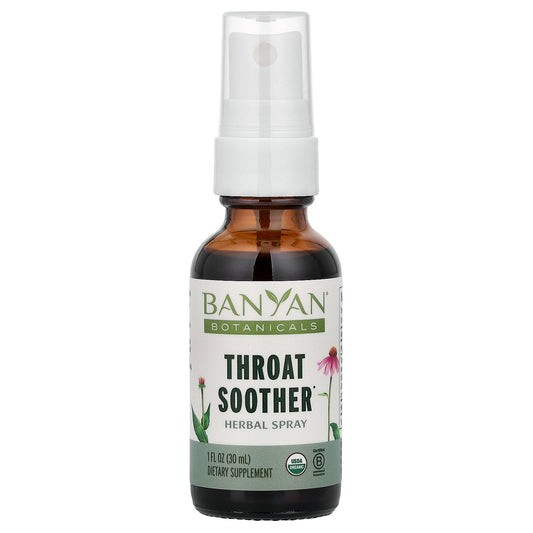 Banyan Botanicals, Throat Soother Herbal Spray, 1 fl oz (30 ml)