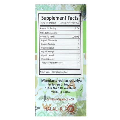 Secrets of Tea, Organic Kids Magic Tea™, Fruits, Caffeine Free, 20 Unbleached Tea Bags, 1.4 oz (40 g)