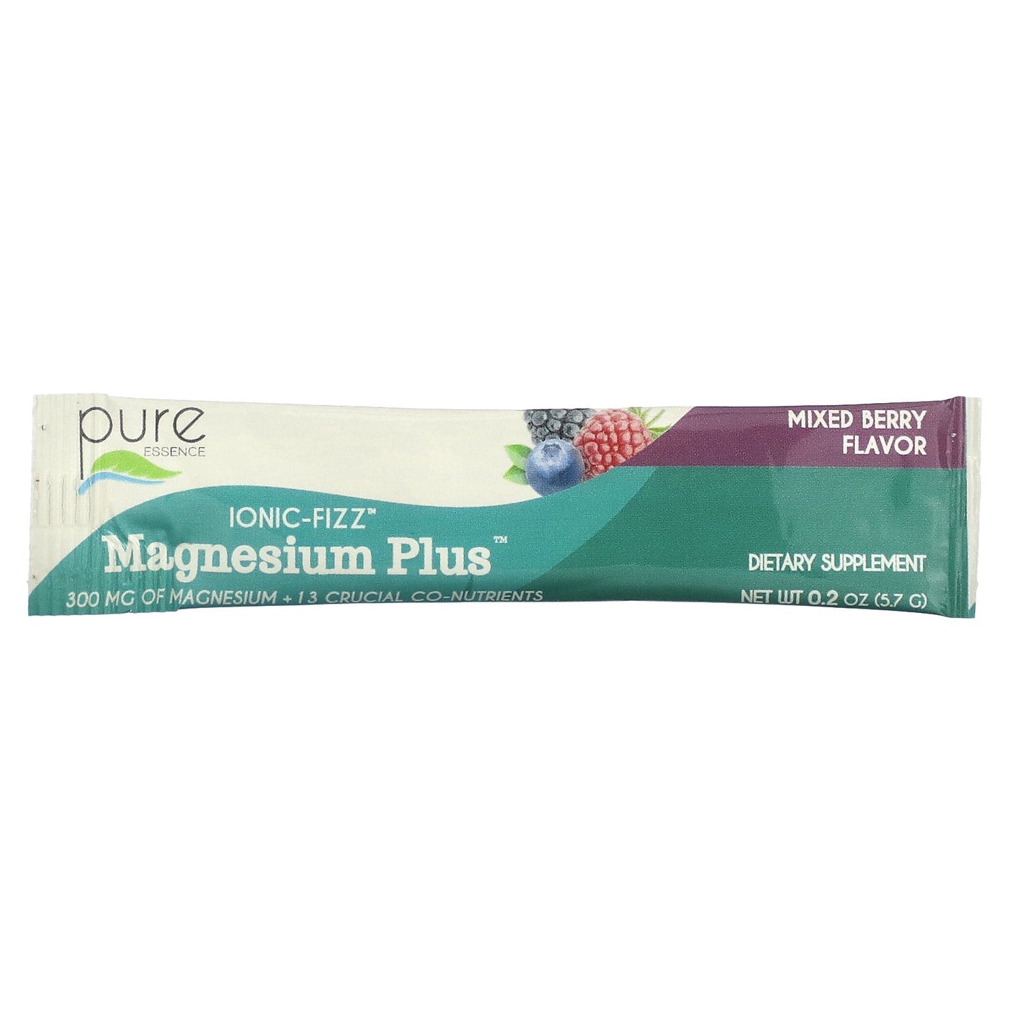 Pure Essence, Ionic-Fizz, Magnesium Plus, Mixed Berry, 15 Sticks, 0.2 oz (5.7 g) Each