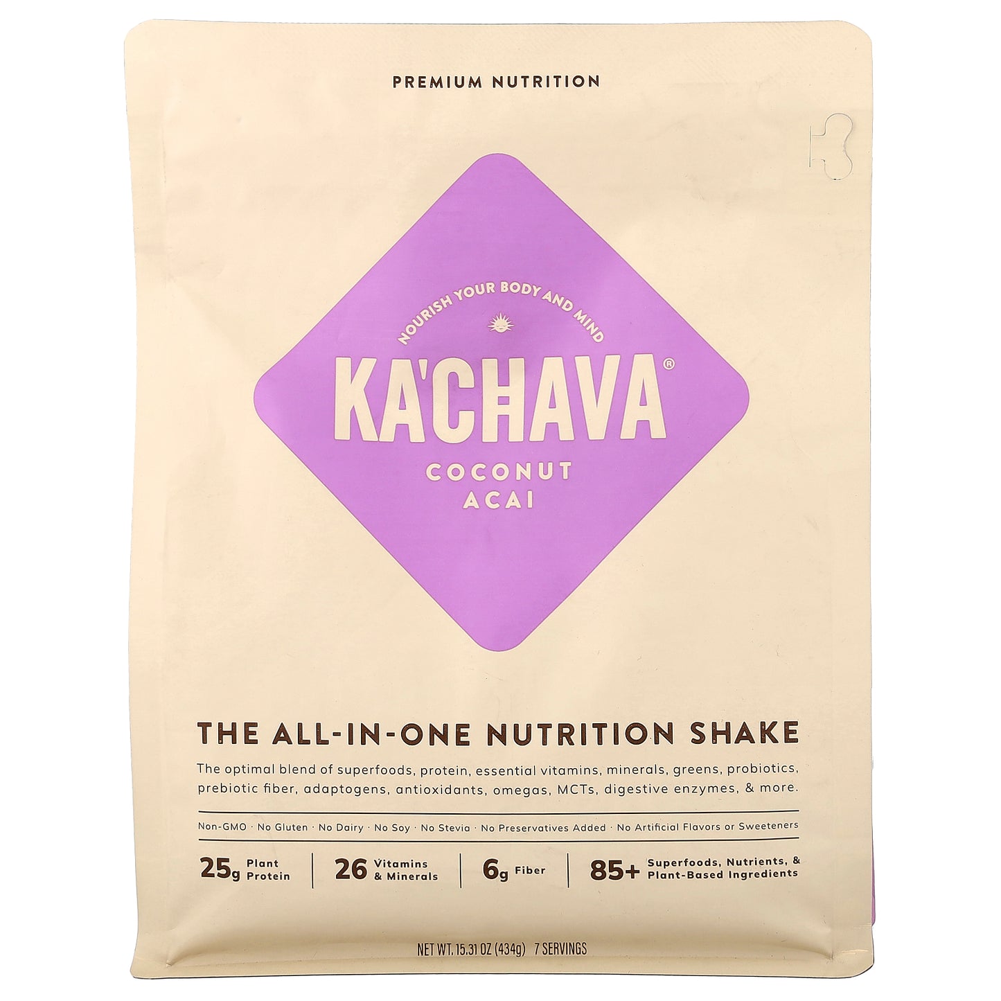 KaChava, The All-In-One Nutrition Shake, Coconut Acai, 15.31 oz (434 g)