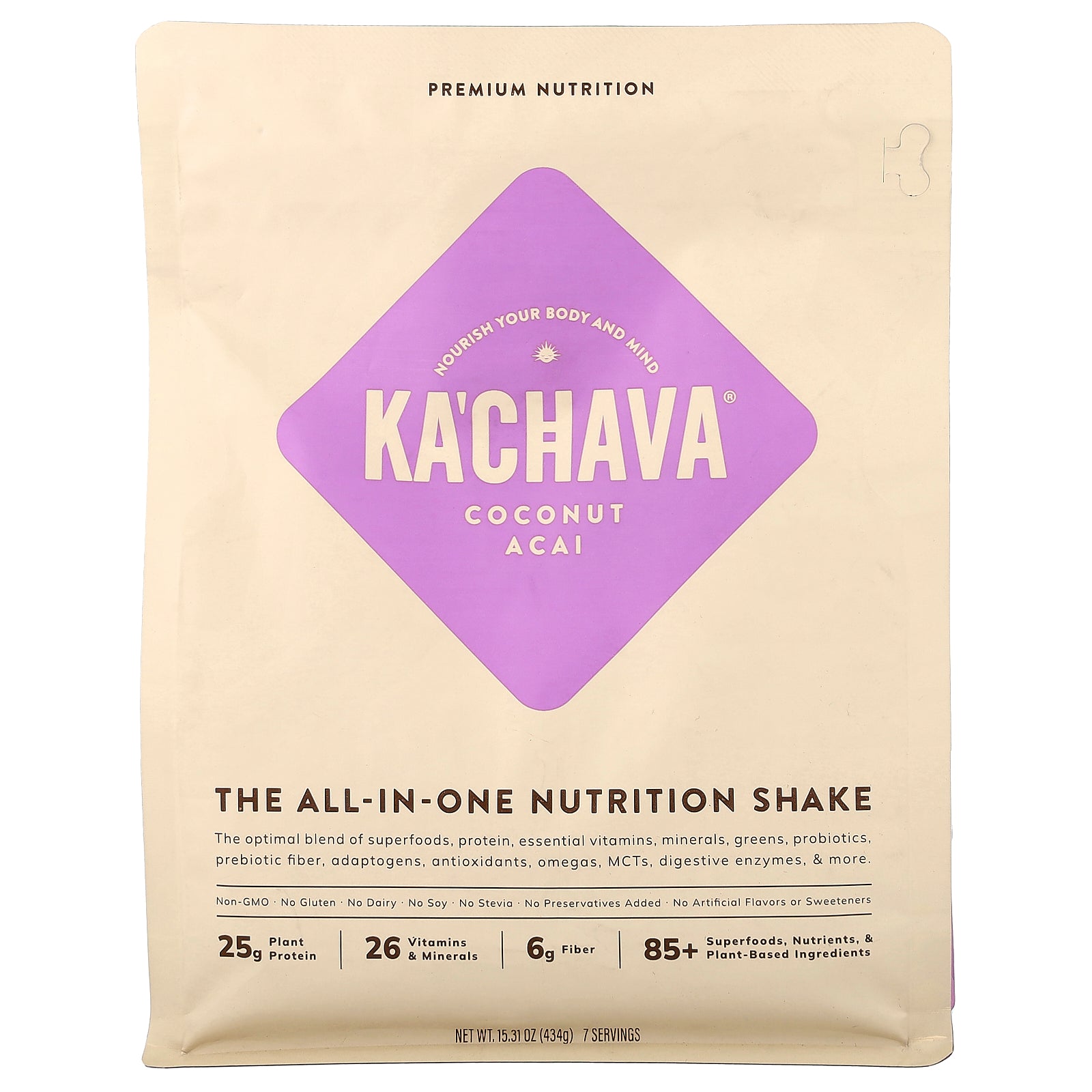 KaChava, The All-In-One Nutrition Shake, Coconut Acai, 15.31 oz (434 g)