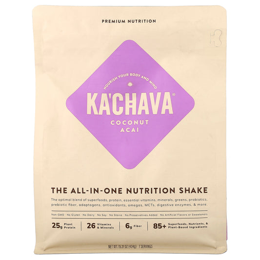 KaChava, The All-In-One Nutrition Shake, Coconut Acai, 15.31 oz (434 g)