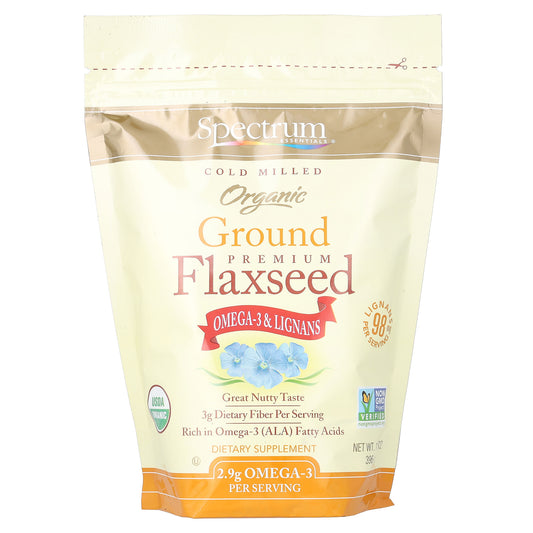 Spectrum Essentials, Organic Ground Premium Flaxseed, 14 oz (396 g)