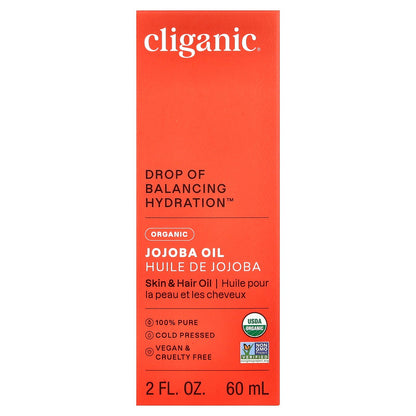 Cliganic, Organic Jojoba Oil, For Oily & Combination Skin , 2 fl oz (60 ml)