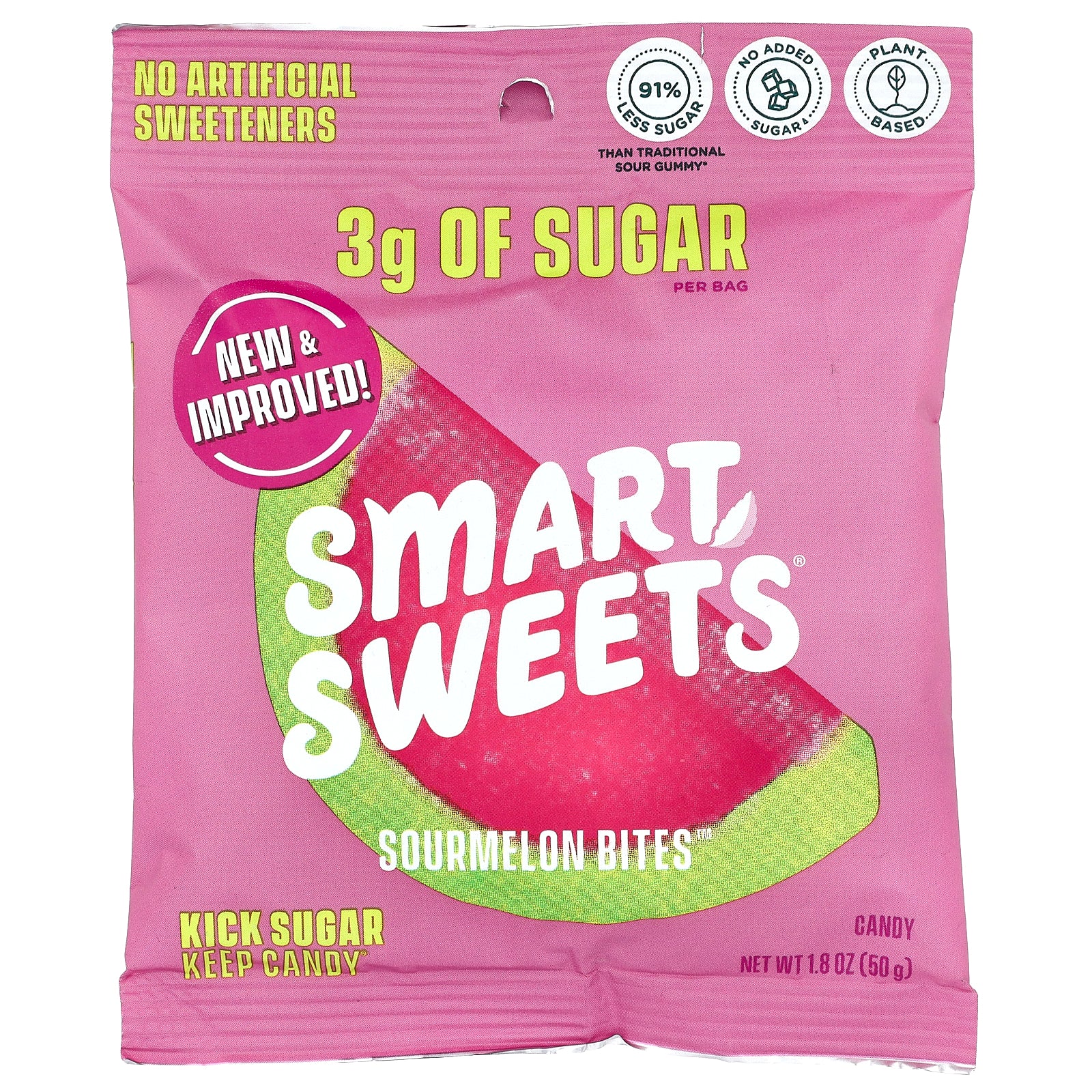 SmartSweets, Sourmelon Bites™, Watermelon, 1.8 oz (50 g)