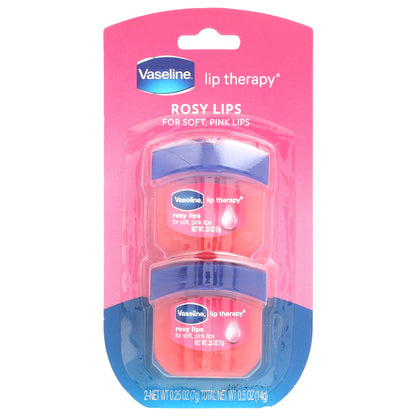 Vaseline, Lip Therapy®, Rosy Lips, 2 Pack, 0.25 oz (7 g) Each