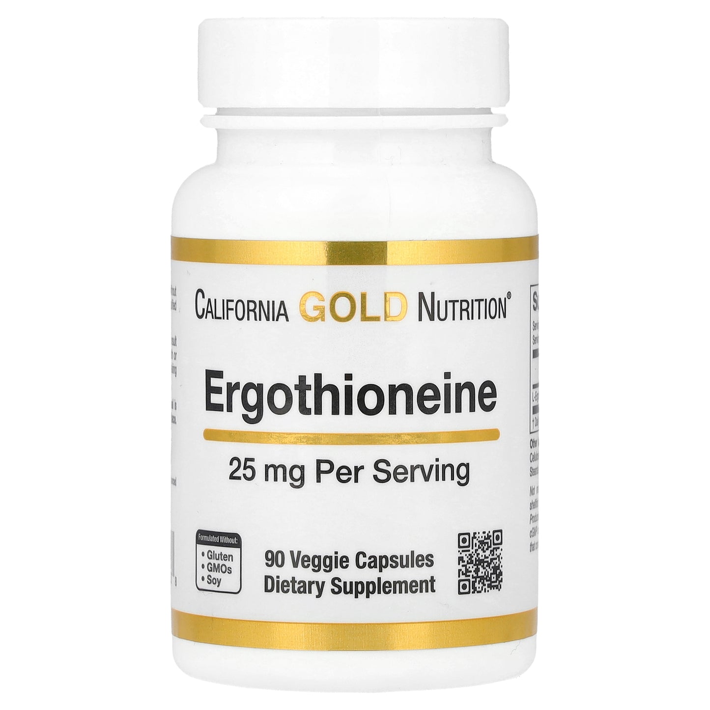 California Gold Nutrition, Ergothioneine, 25 mg, 90 Veggie Capsules