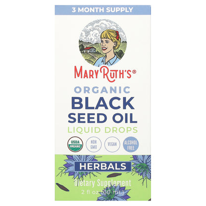MaryRuth's, Organic Black Seed Oil, Liquid Drops, 600 mg, 2 fl oz (60 ml)
