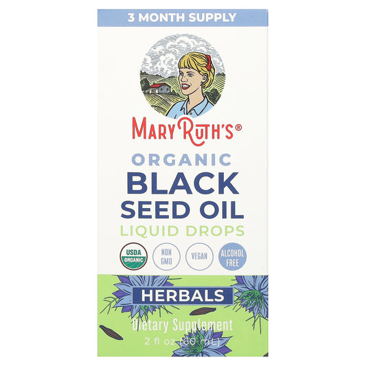 MaryRuth's, Organic Black Seed Oil, Liquid Drops, 600 mg, 2 fl oz (60 ml)