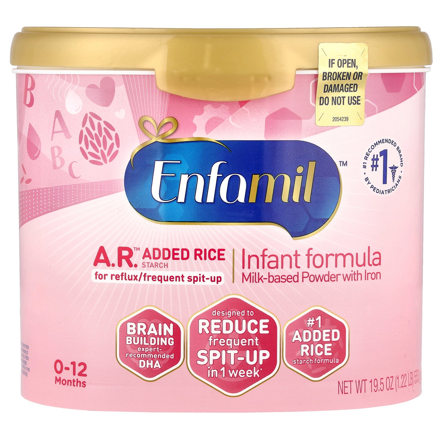 Enfamil, A.R.™, Infant Formula, Milk-Based Powder With Iron, 0-12 Months, 19.5 oz (553 g)
