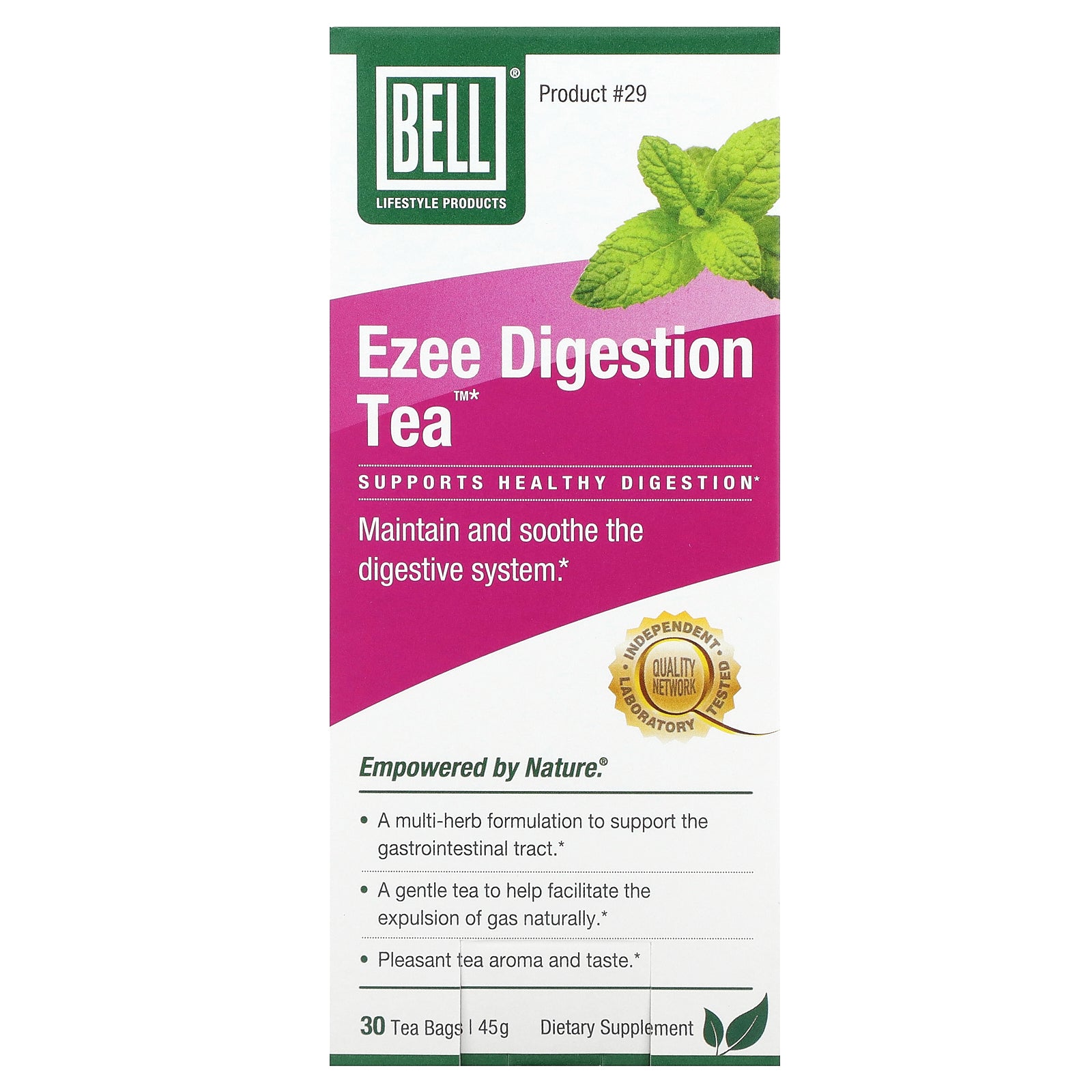 Bell Lifestyle, Ezee Digestion Tea™, 30 Tea Bags, 45 g