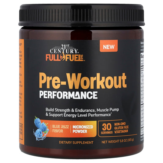 21st Century, Full Fuel 365™, Pre-Workout Performance, Blue Razz, 5.8 oz (165 g)