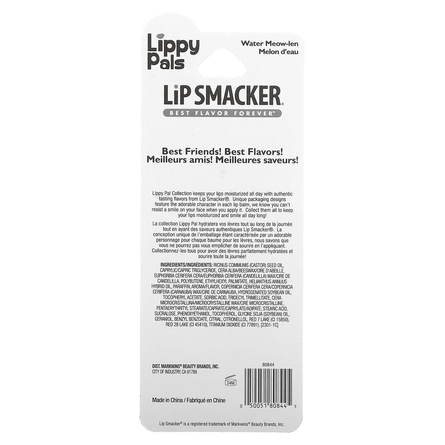 Lip Smacker, Lippy Pals, Lip Balm, Water Meow-lon, 0.14 oz (4 g)