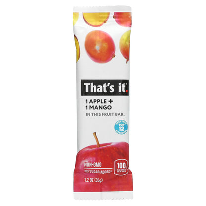 That's It, Fruit Bars, Apple + Mango, 5 Bars, 1.2 oz (35 g) Each