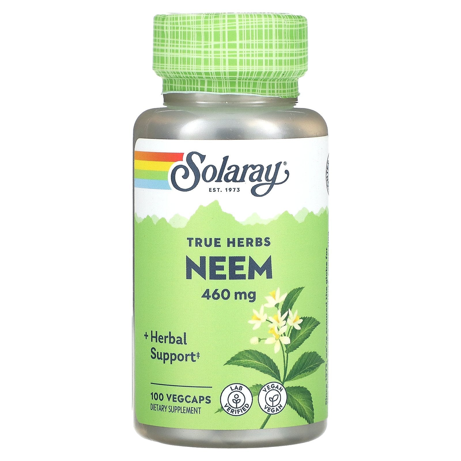 Solaray, True Herbs, Neem, 460 mg, 100 VegCaps