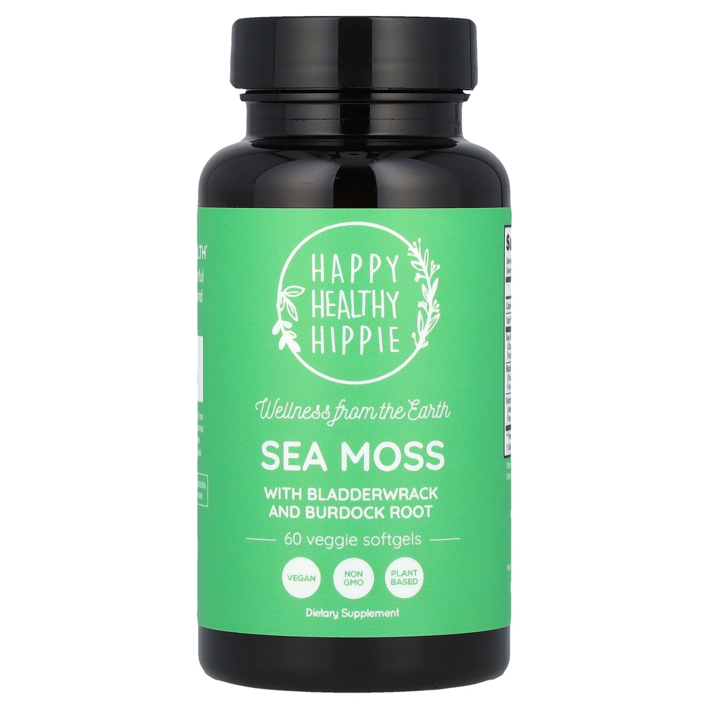 Happy Healthy Hippie, Sea Moss with Bladderwrack and Burdock Root, 60 Veggie Softgels