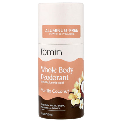 fomin, Whole Body Deodorant, Aluminum-Free, Vanilla Coconut, 1.76 oz (50 g)
