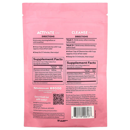 Flat Tummy, Tea, 4 Week Organic Cleanse, Original, 2.01 oz (57 g)