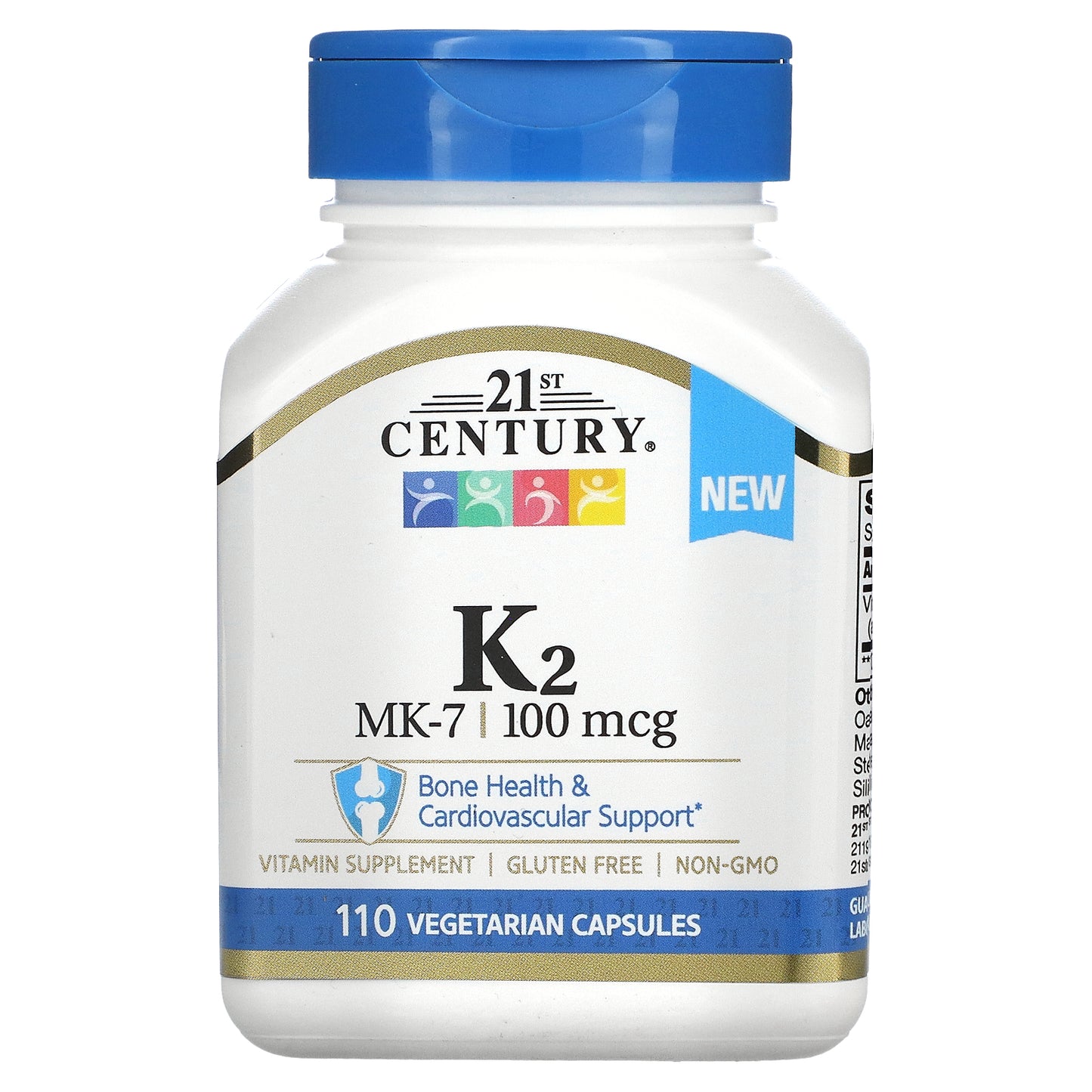 21st Century, K2, MK-7, 100 mcg, 110 Vegetarian Capsules