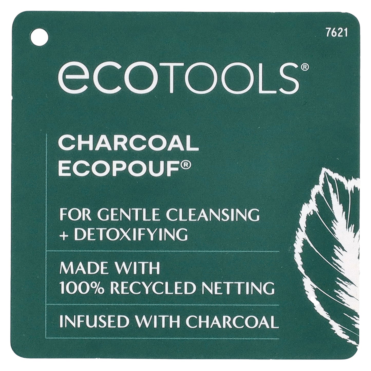 EcoTools, Charcoal EcoPouf, Gray, 1 Sponge