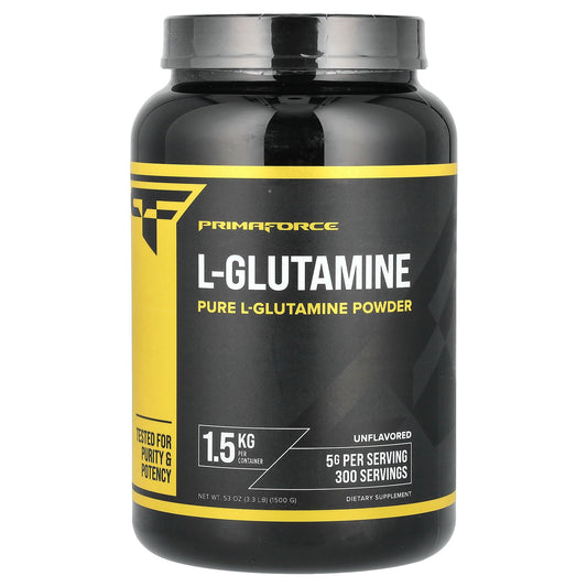 Primaforce, L-Glutamine, Unflavored, 3.3 lb (1,500 g)