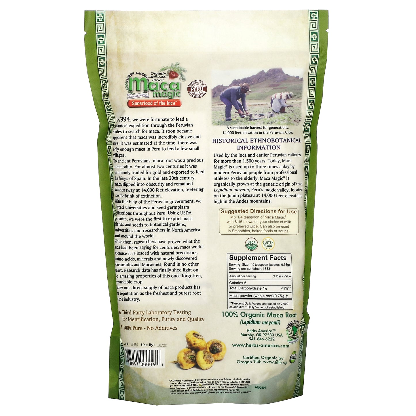 Maca Magic, Organic 100% Pure Maca Root Powder, 2.2 lbs (1,000 g)