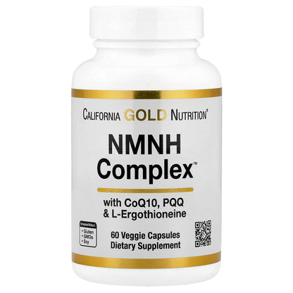 California Gold Nutrition, NMNH Complex, with CoQ10, PQQ & L-Ergothioneine, 60 Veggie Capsules