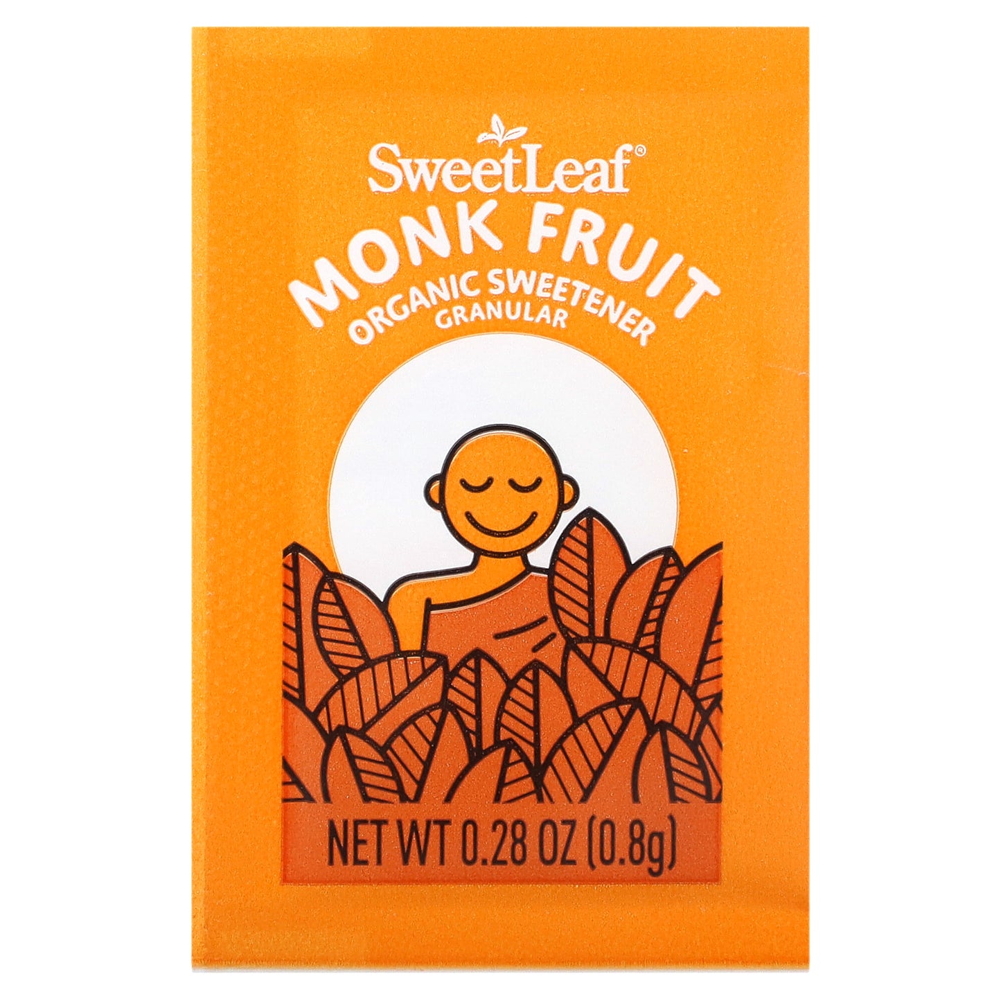 SweetLeaf Stevia, Monk Fruit Organic Sweetener Granular, 80 Packets, 2.26 oz (64 g)