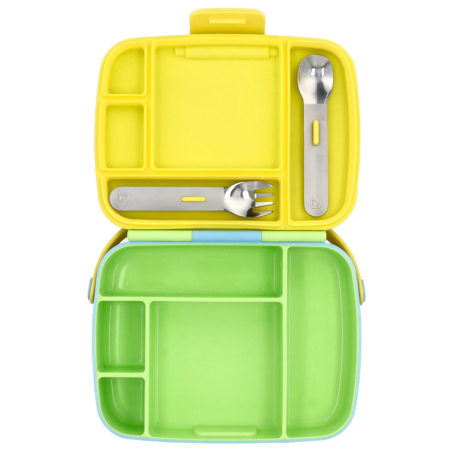 Munchkin, Lunch™, Bento Box With Utensils, 18 Months+, Green, 3 Piece Set