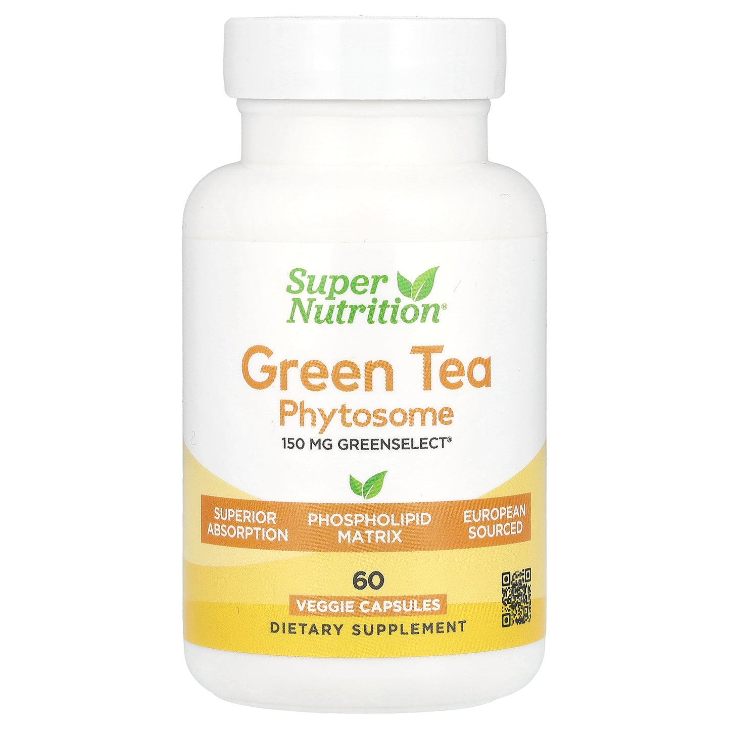 Super Nutrition, Green Tea Phytosome, 150 mg, 60 Veggie Capsules